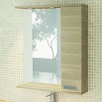 Зеркальный шкаф Comforty 00003121624 Марио с подсветкой 75х85 см, сосна лоредо Зеркальный шкаф Comforty 00003121624 Марио с подсветкой 75х85 см, сосна лоредо