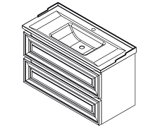 Тумба под раковину подвесная Caprigo PONZA 13524-021.000.00.05