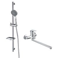 Комплект Aquatek AQ1033CR Вега для ванной Set 2 в 1 (AQ1042CR + AQ2011CR), хром