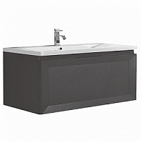 База подвесная Eban FBSPA100-GA*0 grigio ardesia Paola 100, 100*47*48,5h см, с 1 выдвижным +1внутр. ящиками, доводчики Blum,цвет grigio ardesia