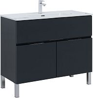 Тумба с раковиной Aquanet 00274186 Алвита New, 101х47 см, серая Тумба с раковиной Aquanet 00274186 Алвита New, 101х47 см, серая