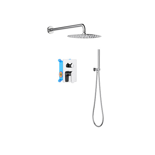 Душевой комплект Aquatek AQ1272CR Оберон Set 3 в 1, хром