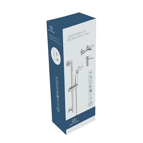 Комплект смесителей 3 в 1 Ideal Standard BC984AA Ceratherm T25, Chrome (хром)