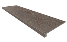 Керамогранит ESTIMA KRAFT WOOD KW03_33*120  (ступень структур. (прямоугол. бортик) без насечек + подступенок (14,5x120))