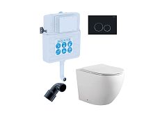 Унитаз с бачком скрытого монтажа и клавишей смыва Aquatek ЕВРОПА SET BW AQUATEK ЕВРОПА-020 3в1