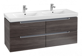 Тумба Villeroy & Boch A69900FQ Subway 2.0 под раковину, 129х53х45 см, Oak Graphite