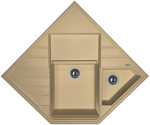 Мойка для кухни Florentina 20.375.J0900.306 Бомбей 90х90 см, с крылом, капучино снят с производства