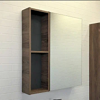 Зеркальный шкаф Comforty 00-00009231 Порто 75х80 см, дуб темно-коричневый