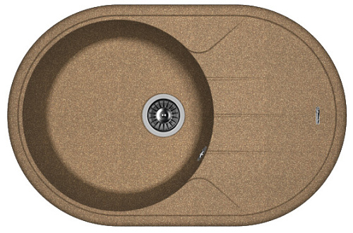 Мойка для кухни Florentina 20.295.C0780.105 Лотос 78х51 см, с крылом, коричневая снят с производства