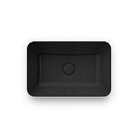 Раковина Kerama Marazzi PLR.wb.55\BLK.M Plaza без отверстия под смеситель 55х36 см, черный матовый