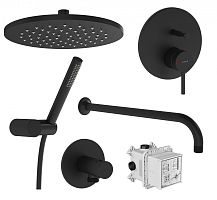 Набор Vitra A4926636EXP Origin встроенной душевой системы, матовый черный Набор Vitra A4926636EXP Origin встроенной душевой системы, матовый черный