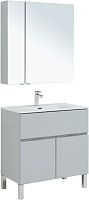 Комплект мебели Aquanet 00274211 Алвита New для ванной комнаты, серый