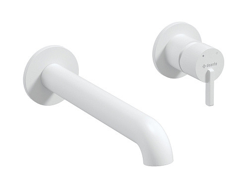 Смеситель Deante BQS_A54L Silia для раковины настенный, с внутренней частью, Bianco (белый матовый) Смеситель Deante BQS_A54L Silia для раковины настенный, с внутренней частью, Bianco (белый матовый)