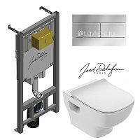 Инсталляция с подвесным унитазом Jacob Delafon Struktura E29025-NF+E4316-CP+E20606 Инсталляция с подвесным унитазом Jacob Delafon Struktura E29025-NF+E4316-CP+E20606