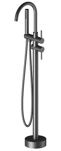 Смеситель Timo 2300,03Y-CR Saona для ванны с душем, напольный, черный