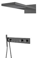 Встроенная душевая система 55х45х110 см Boheme ZODIAC 133-SGM антрацит