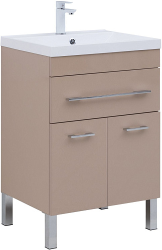 Тумба под раковину Aquanet 00304534 Верона напольная, 58х48 см, коричневая снят с производства