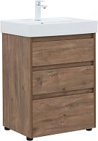 Тумба с раковиной Aquanet 00307074 Nova Lite, 61х46 см, темное дерево