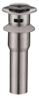 Донный клапан BelBagno BB-PCU-02-IN для накладных раковин с системой "Клик-клак" с переливом, нержавеющая сталь, сатин