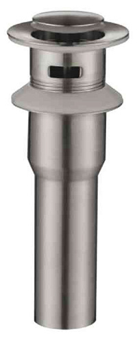 Донный клапан BelBagno BB-PCU-02-IN для накладных раковин с системой "Клик-клак" с переливом, нержавеющая сталь, сатин
