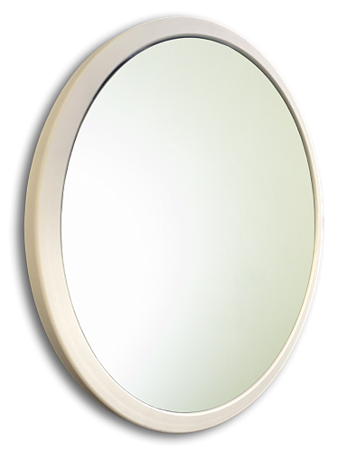 Зеркало Aquanika AQM7777RU141 METALLICA 77 см: без подсветки, металлическая рама, белый снят с производства