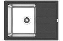 Мойка для кухни Florentina 21.390.B0650.302 Комби 65х48 см, с крылом, антрацит