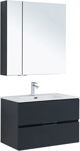 Комплект мебели Aquanet 00274200 Алвита New для ванной комнаты, серый купить недорого в интернет-магазине Керамос