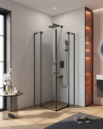 Душевой уголок CEZARES SLIDER-A-2-80/90-C-NERO Душевой уголок CEZARES SLIDER-A-2-80/90-C-NERO