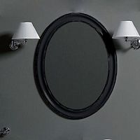 Зеркало овальное 900*620*30 мм Simas LAS1 nero Lante, цвет чёрный глянцевый