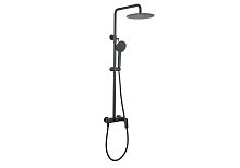 Душевая система Aquatek AQ2060MB Вега 3jet 250 мм, черный матовый