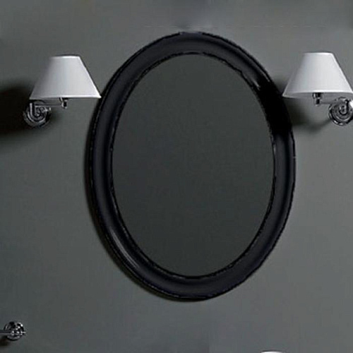 Зеркало овальное 900*620*30 мм Simas LAS1 nero Lante, цвет чёрный глянцевый снят с производства