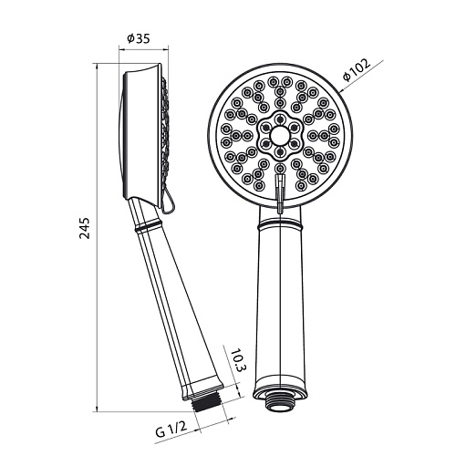 Лейка для душа IDDIS Oldie OLD3F02i18 купить недорого в интернет-магазине Керамос