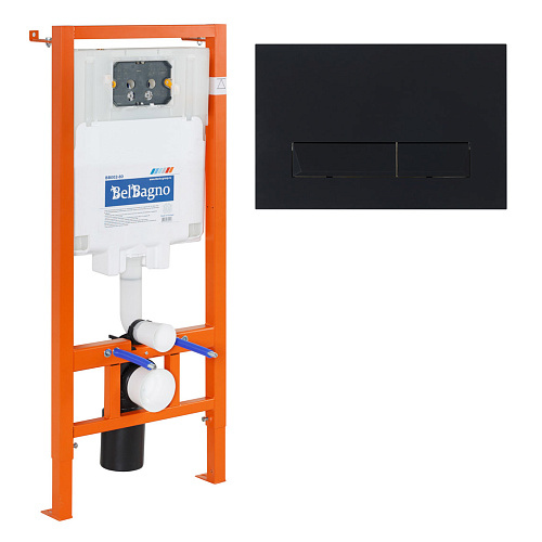 Комплект: инсталляция+клавиша смыва BelBagno  BB002-80/BB012-MR-NERO.M