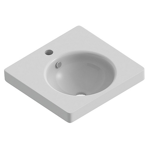 Раковина Sanita Luxe NXT50SLWB01KR Next на кронштейнах 50х45 см, с полотенцедержателем, белая Раковина Sanita Luxe NXT50SLWB01KR Next на кронштейнах 50х45 см, с полотенцедержателем, белая