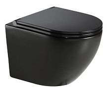 Унитаз Azario AZ-0046N-MB Grado подвесной 36х37х49 см, черный
