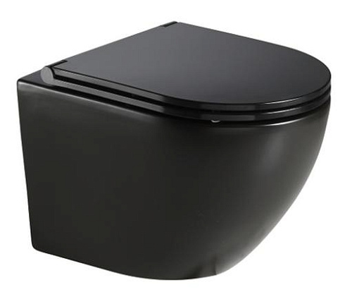 Унитаз Azario AZ-0046N-MB Grado подвесной 36х37х49 см, черный Унитаз Azario AZ-0046N-MB Grado подвесной 36х37х49 см, черный
