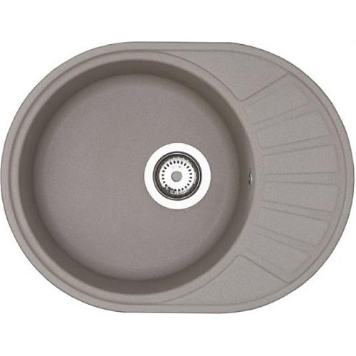Мойка для кухни Акватон 1A711232CS250 Чезана 57х44 см, с крылом, серый шелк