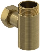 Уголок Сунержа 051-1511-0134 со спускным клапаном н/ж G 1" нар.р. / G 3/4" н. г., состаренная латунь