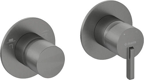 Смеситель Deante BQS_D46P Silia для душа встраиваемый, с переключателем на 2 положения Click-Clack, Titanium (титан) Смеситель Deante BQS_D46P Silia для душа встраиваемый, с переключателем на 2 положения Click-Clack, Titanium (титан)
