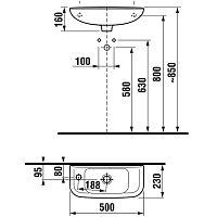 Раковина подвесная Jika OLYMP 8.1561.3.000.105.1