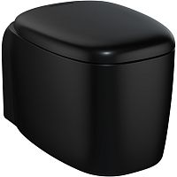 Чаша унитаза Vitra 7830B483-0075 Plural Rim-Ex подвесного 36х55 см, безободковый, матовый черный Чаша унитаза Vitra 7830B483-0075 Plural Rim-Ex подвесного 36х55 см, безободковый, матовый черный