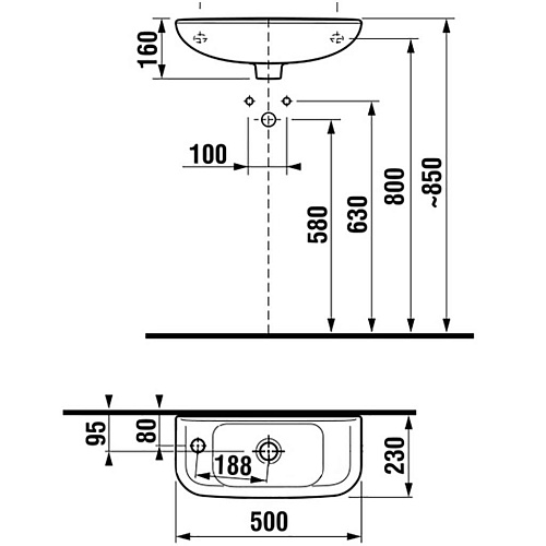 Раковина подвесная Jika OLYMP 8.1561.3.000.105.1 купить недорого в интернет-магазине Керамос
