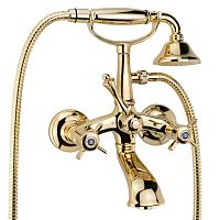 Смеситель Migliore 28506 Korona для ванны внешний, изогнутый, золото