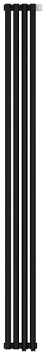 Радиатор Сунержа 31-0311-1804 Эстет-1 отопительный н/ж EU50 правый 1800х180 мм/ 4 секции, матовый черный