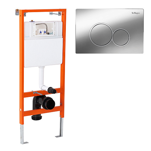 Комплект: инсталляция+клавиша смыва BelBagno BB097SET.R.CR Комплект: инсталляция+клавиша смыва BelBagno BB097SET.R.CR