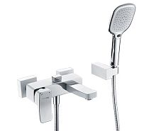 Смеситель WasserKRAFT 1061WHITE Aller для ванны, с коротким изливом, комбинированное покрытие Смеситель WasserKRAFT 1061WHITE Aller для ванны, с коротким изливом, комбинированное покрытие