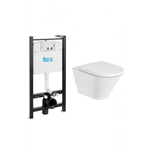 Комплект: Унитаз, Инсталляция, Кнопка смыва Roca  7893104110