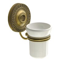 Стакан Migliore 31517 Montecarlo настенный, белый/бронза