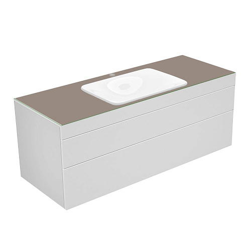 Тумба Keuco 31573730100 Edition 400 под умывальник 140х53.5 см, белый/стекло матовое трюфель купить недорого в интернет-магазине Керамос Тумба Keuco 31573730100 Edition 400 под умывальник 140х53.5 см, белый/стекло матовое трюфель купить недорого в интернет-магазине Керамос