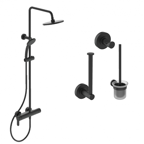 Душевая система Ideal Standard BL750S1 Cerafine O с аксессуарами, черный шелк Душевая система Ideal Standard BL750S1 Cerafine O с аксессуарами, черный шелк